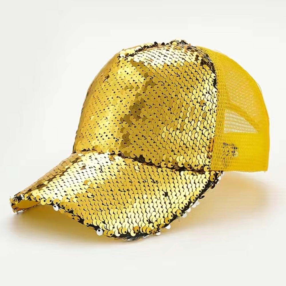 New☀️yellow sequin baseball hat.
